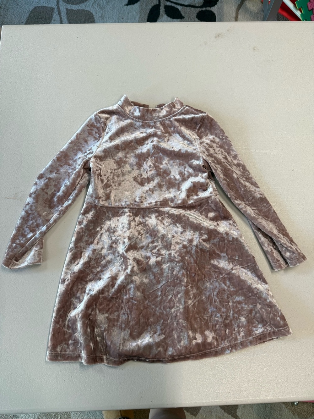 Cat & Jack Shimmery Blush Velvet Dress
